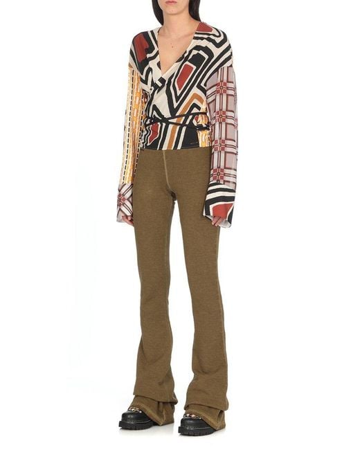 DSquared² Natural Cotton Flared Pants
