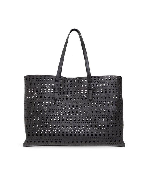 Alaïa 'mina 44' Shopper Bag in Black | Lyst
