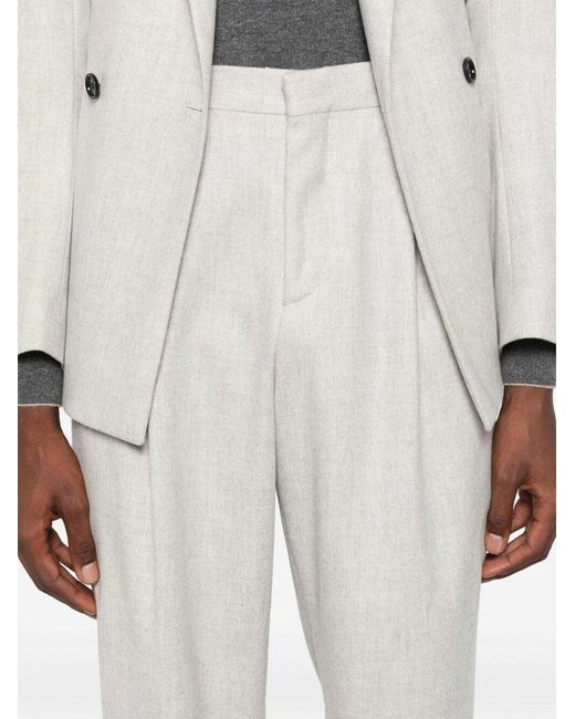 Lardini White Double-Breasted Suit for men