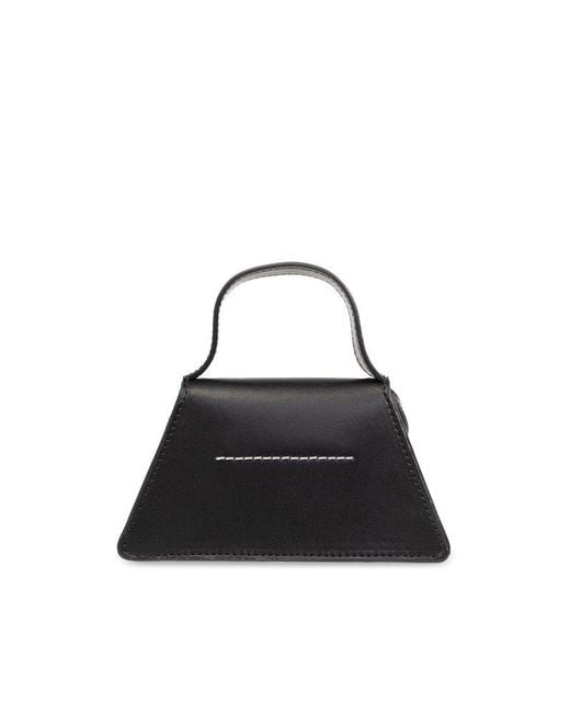 MM6 by Maison Martin Margiela Black Numeric Mini Top Handle Bag