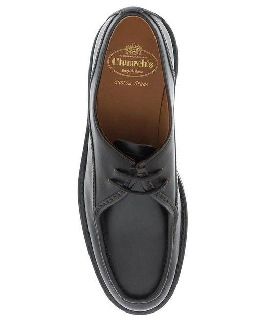 Church's Black Monteria Round-toe Lace-up Derby Shoes for men