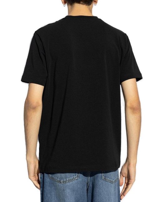 Iceberg Black X Garfield Short-sleeved Crewneck T-shirt for men