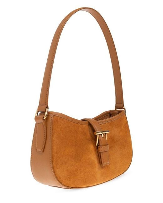 Alexander McQueen Brown T-Bar Mini Shoulder Bag