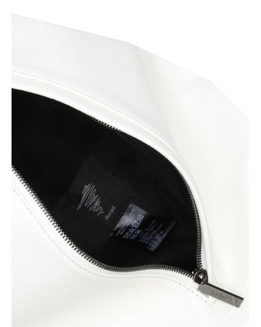 Discord Yohji Yamamoto White Logo Embossed Shoulder Bag