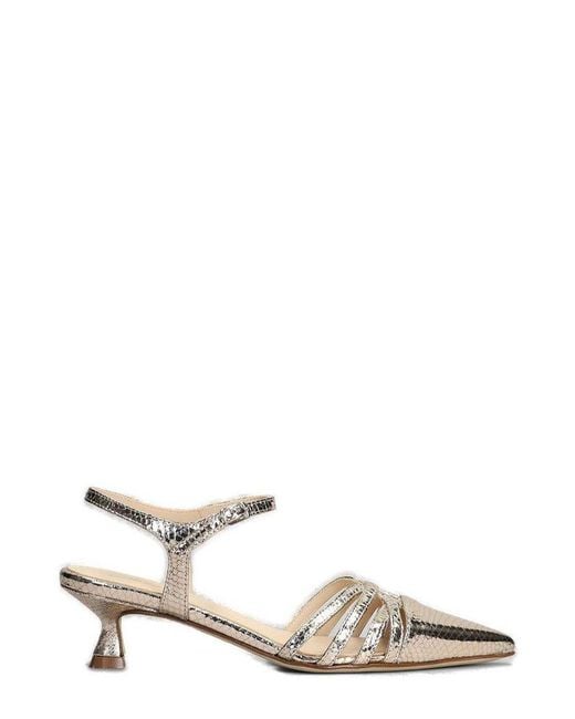 Anna F. White Pointed-Toe Ankle Strap Pumps