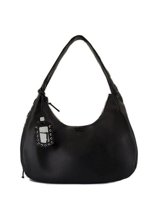 Ganni Xxl Hobo Bag in Black | Lyst