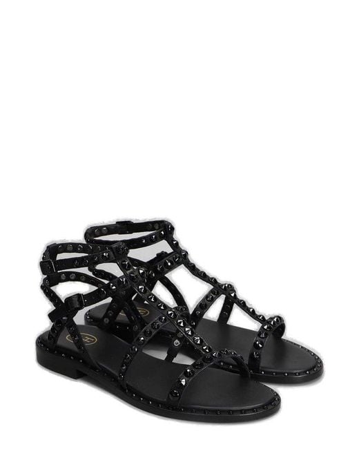 Ash Black Precious Studded Sandals