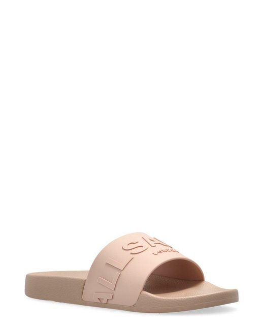 AllSaints Pink Biggy Slide Sandals