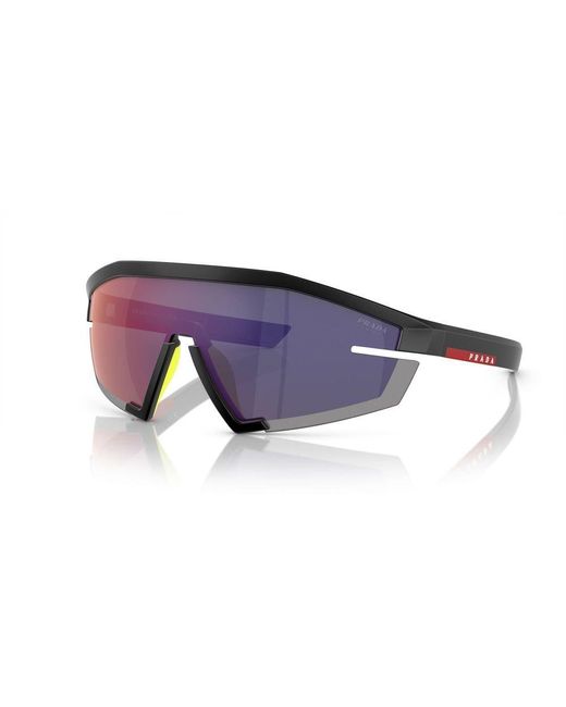 Prada Black Shield Frame Sunglasses for men