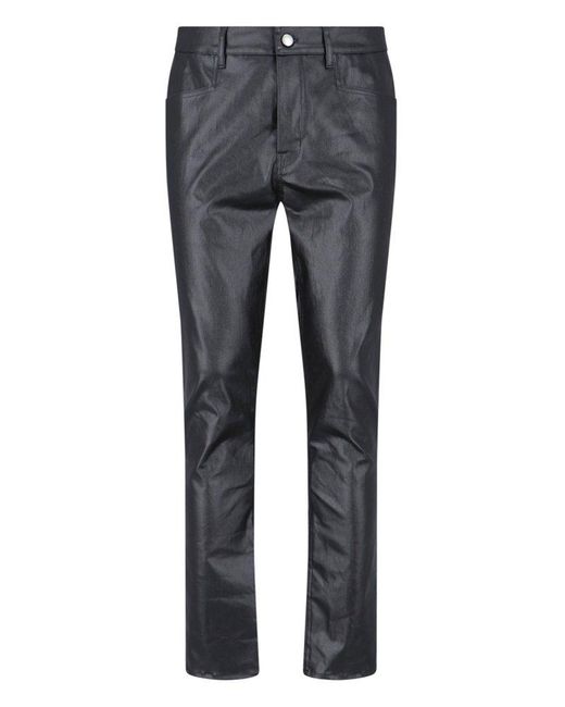 Rick Owens Gray Coated Jeans for men