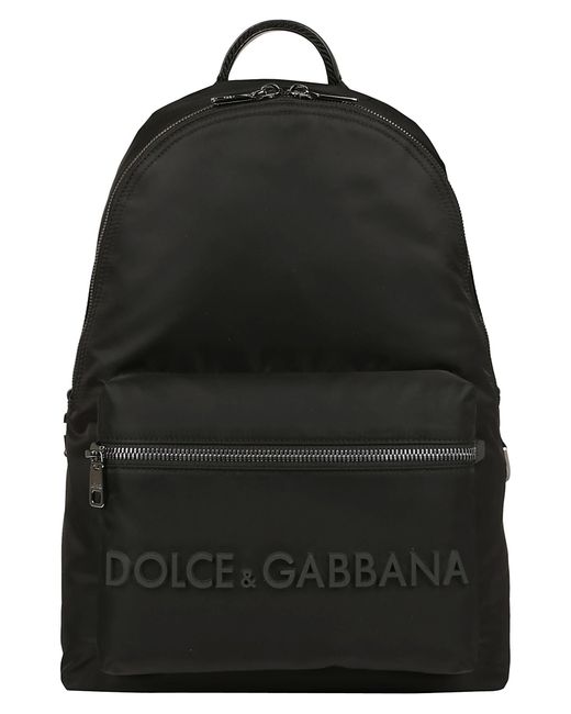 Dolce & Gabbana Black Logo Backpack for men