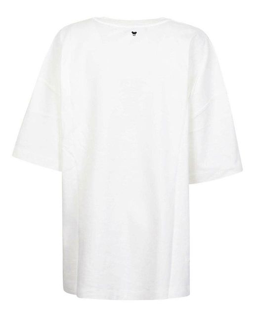 Weekend by Maxmara White Asymmetrical Short-sleeved T-shirt