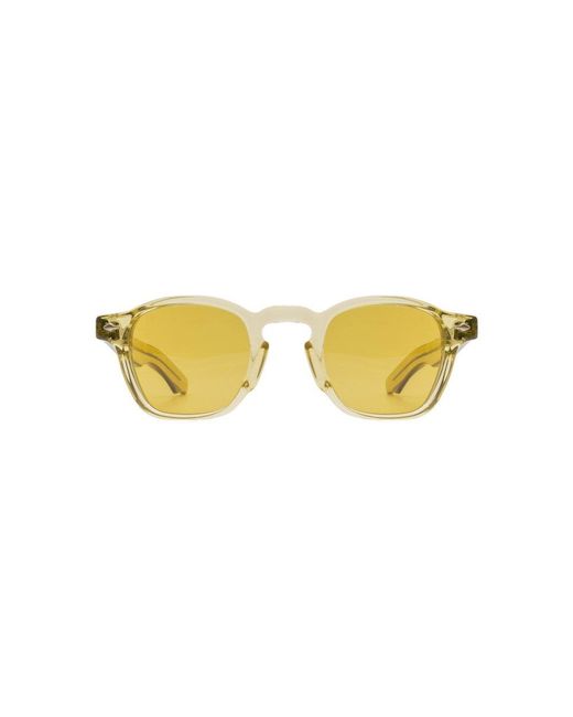 Jacques Marie Mage Yellow Zephirin 47 Square Frame Sunglasses