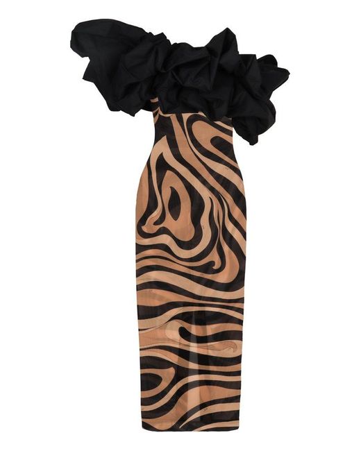 Emilio Pucci Black Ruffled Dress