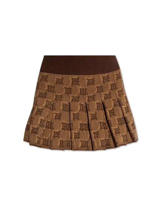 M I S B H V Brown Monogrammed Skirt