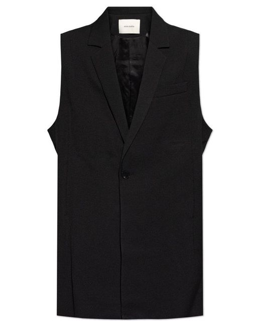 Entire studios Black Button-Fastened Plateau Vest