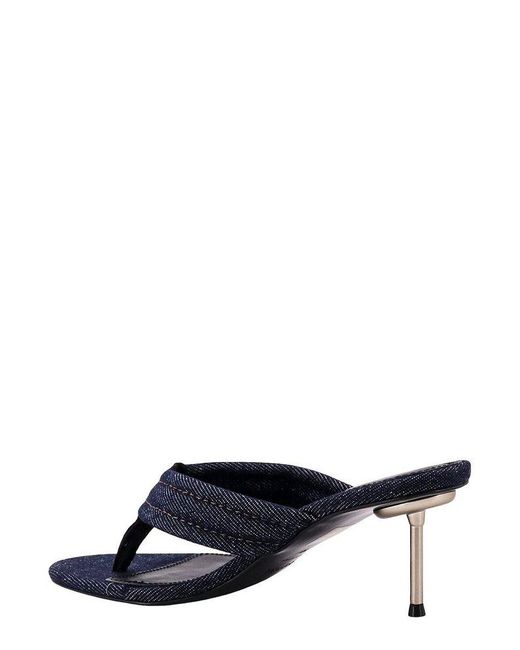 Coperni Blue Denim Branded Thong Sandals