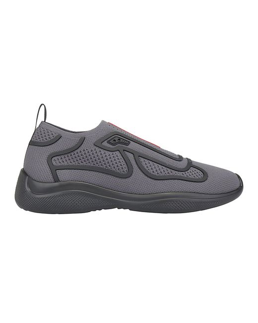 Prada America's Cup Sneakers in Gray 