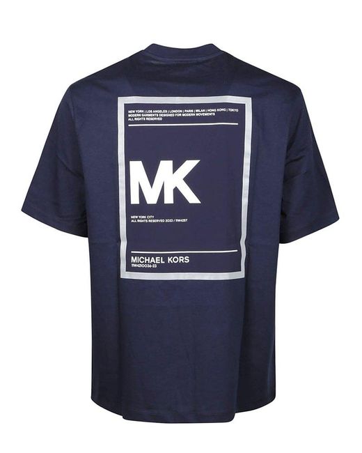Michael Kors Blue Heat Transfer T-shirt for men