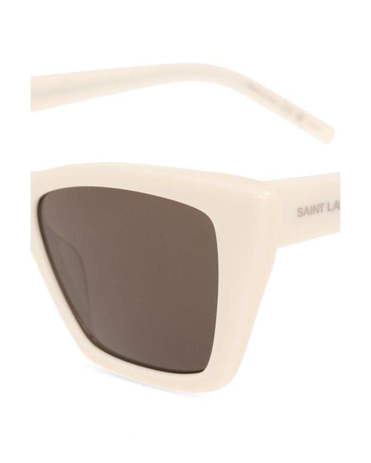 Saint Laurent White Butterfly Frame Sunglasses