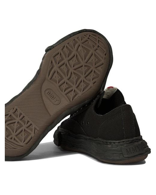 Maison Mihara Yasuhiro Black Round-Toe Lace-Up Sneakers for men