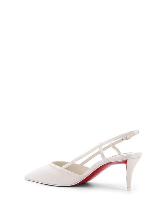 Christian Louboutin White Miss Z Sling Pointed Toe Pumps