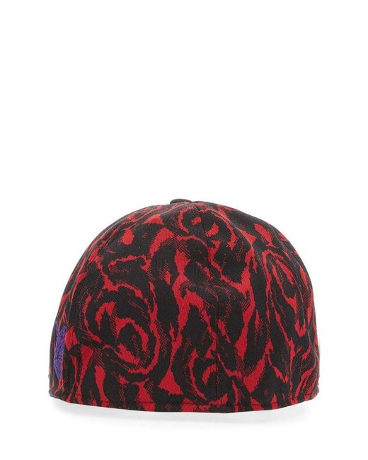 Needles Red Jacquard Hunting Hat for men