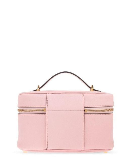 Versace Pink Tag Zipped Vanity Bag