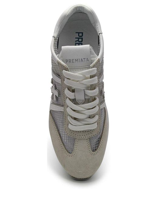 Premiata Gray Beth Var Lace-Up Sneakers
