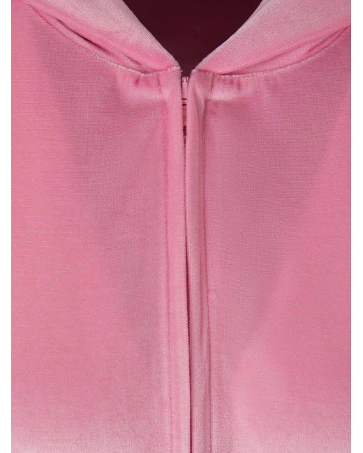 Balenciaga Pink Paris Velvet Sweatshirt