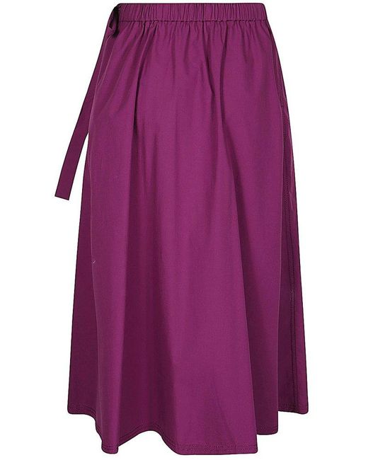 Weekend by Maxmara Purple High Waist Pleated Skirt