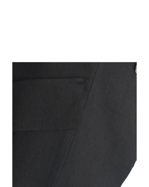 Elisabetta Franchi Black Logoed Button Gabardine Jacket