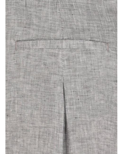 Peserico Purple Wide Leg Pleated Pants