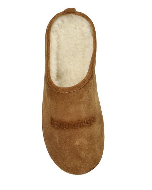 Balenciaga Brown Alaska Slippers for men