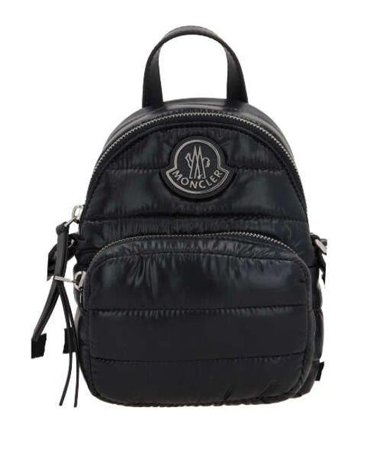 Moncler Black Logo Patch Zipped Backpack