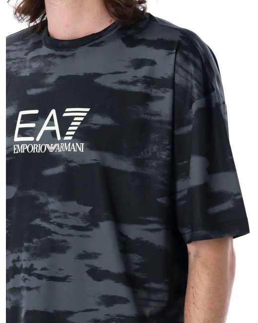 EA7 Blue Dynamic Athlete T-Shirt for men