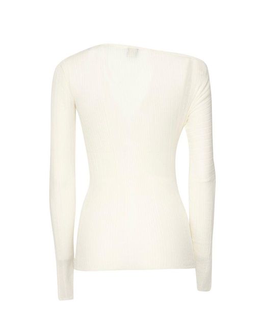 Pinko White Logo Patch Top