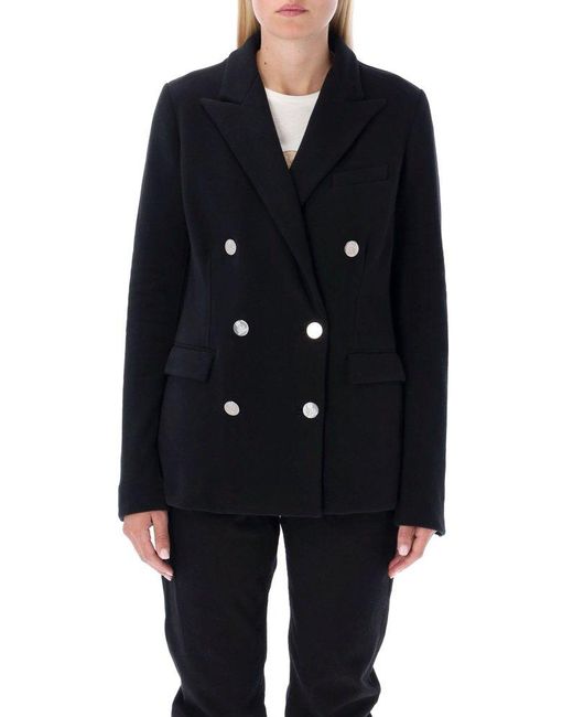 Ralph Lauren Cotton Doublebreasted Jacket in Black Lyst Canada