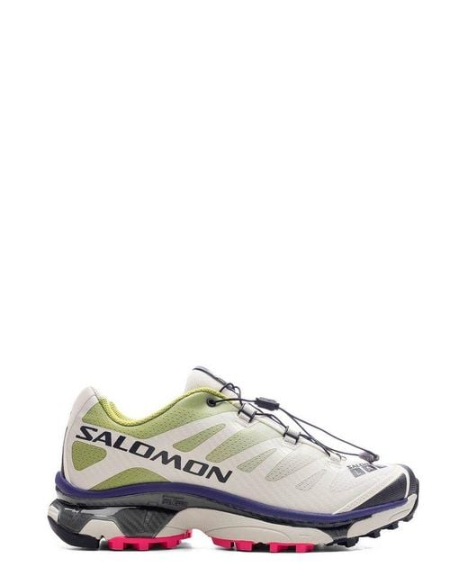 Salomon White Xt-4 Og Round-Toe Sneakers