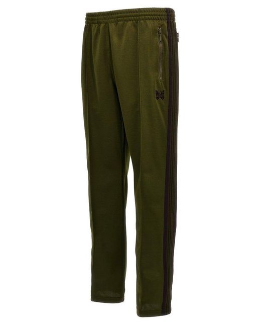 Needles Green Logo Embroidery Joggers for men