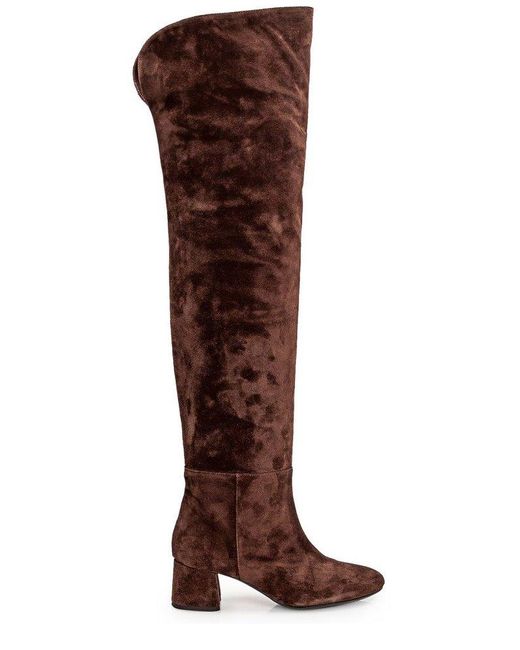 Anna F. Brown Over-The-Knee Boots