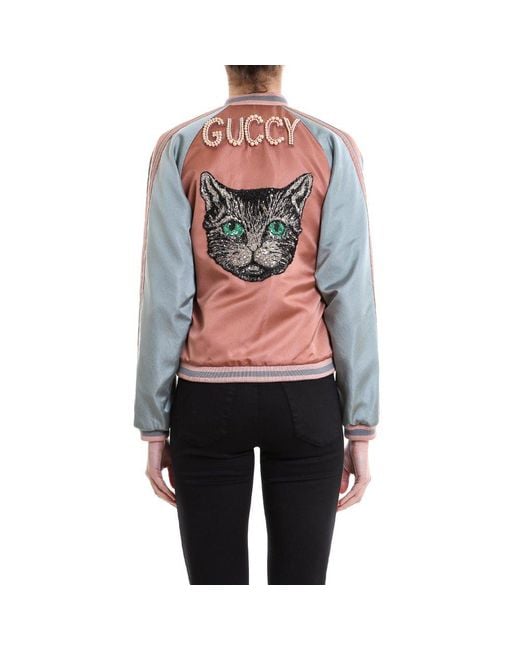 gucci cat bomber jacket