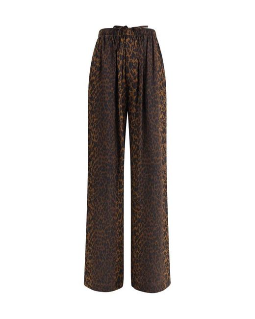 Balenciaga Black Leopard Printed Pyjama Pants