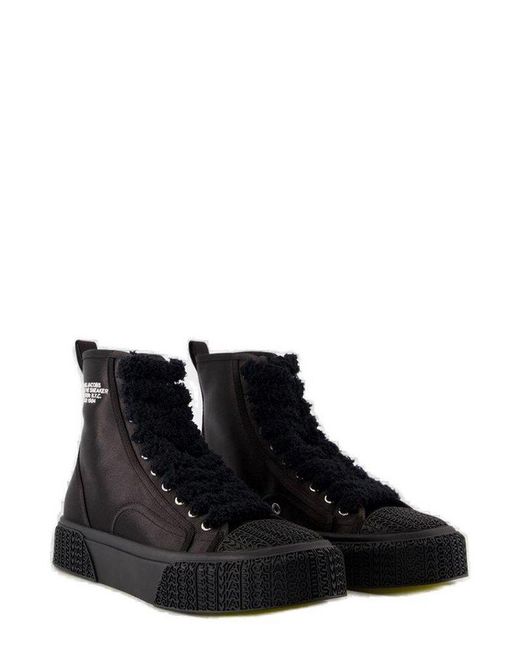 Marc Jacobs Black The High Top Satin Sneakers