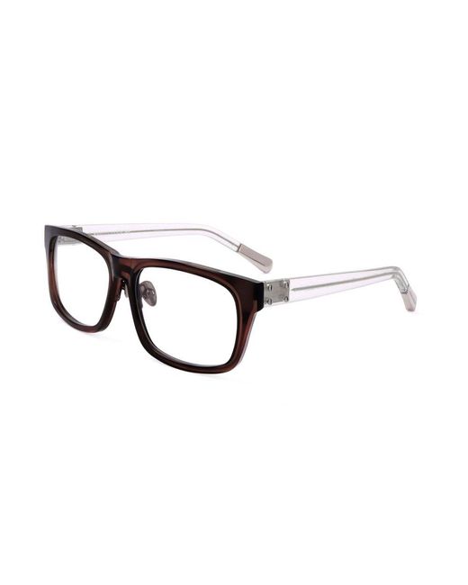 Linda Farrow Black X Kris Van Assche Rectangular Frame Glasses for men