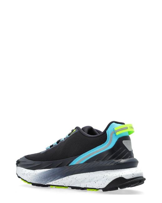 EA7 Blue Dynamic Logo Sneakers for men