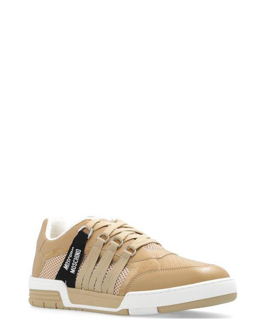 Moschino Natural Logo-tape Lace-up Sneakers for men