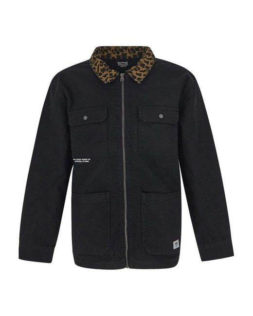 Vans Black Leopard Collar Jacket for men