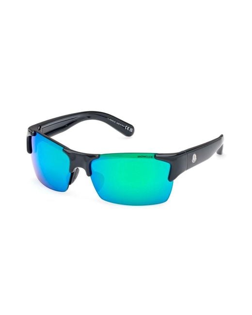 Moncler Blue Spectron Rectangular Sunglasses