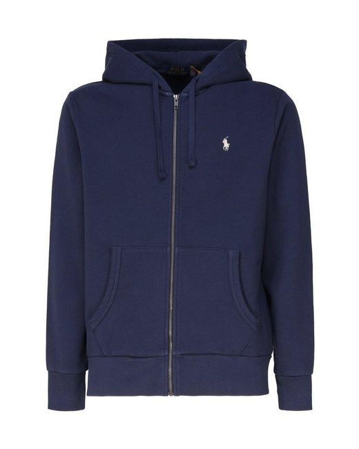 Polo Ralph Lauren Blue Sweatshirt With Polo-Pony Embroidery for men